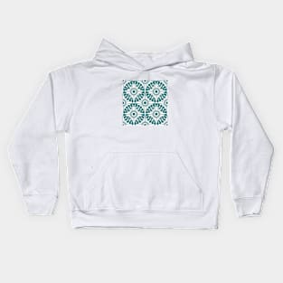 Teal Abstract Grapefruit Kids Hoodie